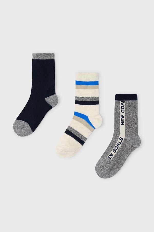 Mayoral Dječje čarape Mayoral 3-pack boja: siva, 10803