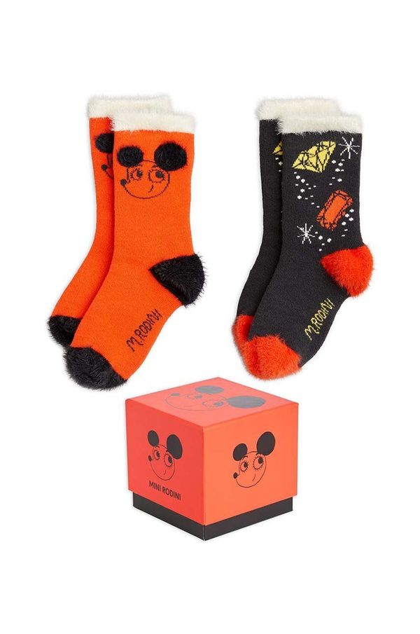 Mini Rodini Dječje čarape Mini Rodini 2-pack boja: narančasta