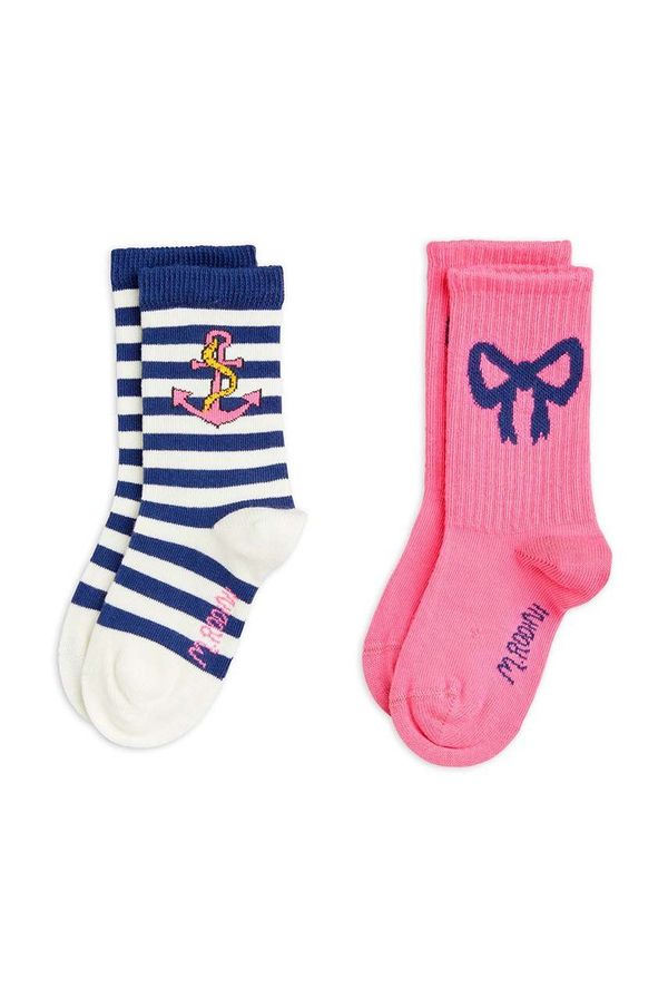 Mini Rodini Dječje čarape Mini Rodini 2-pack boja: ružičasta