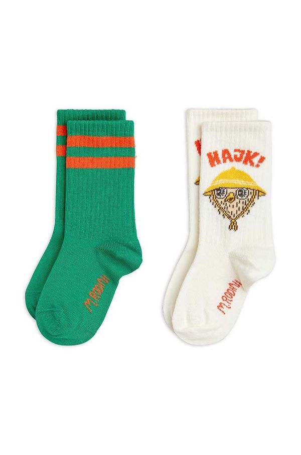 Mini Rodini Dječje čarape Mini Rodini 2-pack Hike boja: zelena