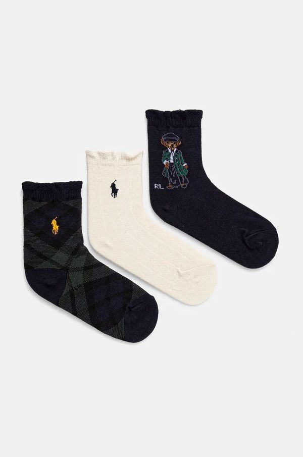 Polo Ralph Lauren Dječje čarape Polo Ralph Lauren 3-pack boja: tamno plava, 446958814001