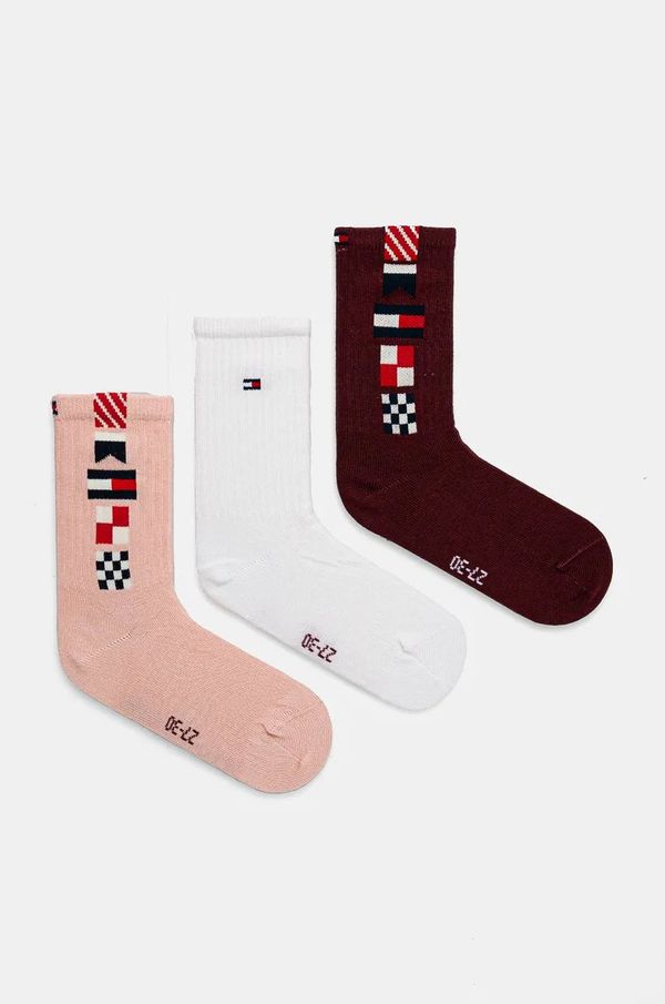 Tommy Hilfiger Dječje čarape Tommy Hilfiger 3-pack boja: ružičasta, 701229870