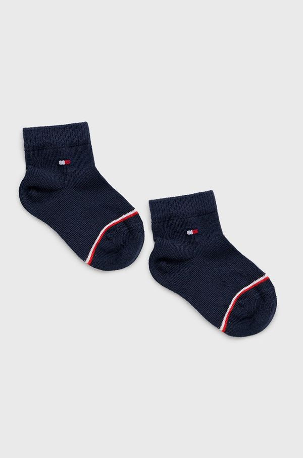 Tommy Hilfiger Dječje čarape Tommy Hilfiger boja: tamno plava
