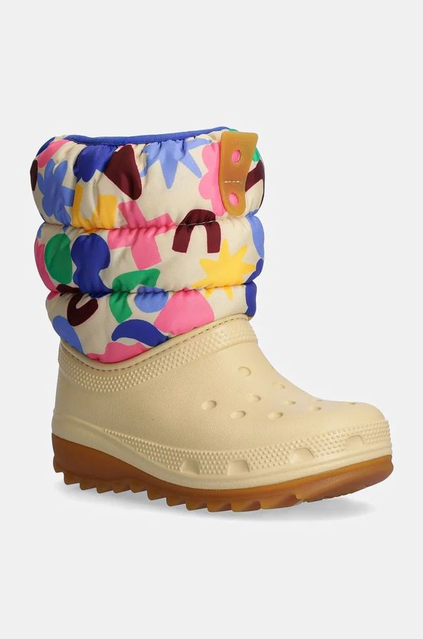 Crocs Dječje cipele za snijeg Crocs CLASSIC NEO PUFF GEO SHAPES BOOT boja: bež, 210410