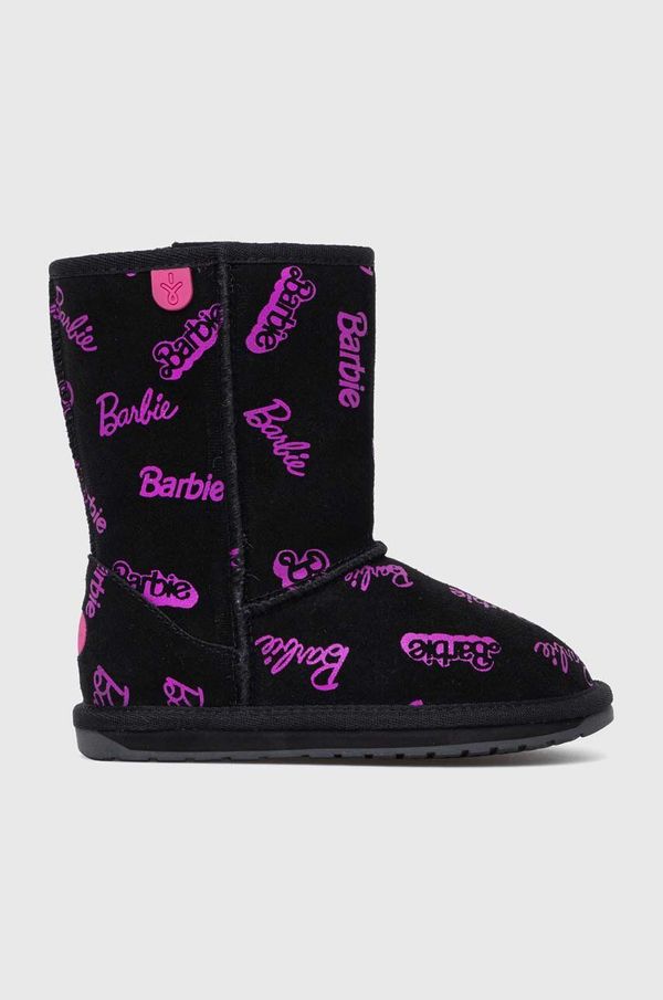 Emu Australia Dječje cipele za snijeg od brušene kože Emu Australia Barbie? Wallaby Print Lo boja: crna