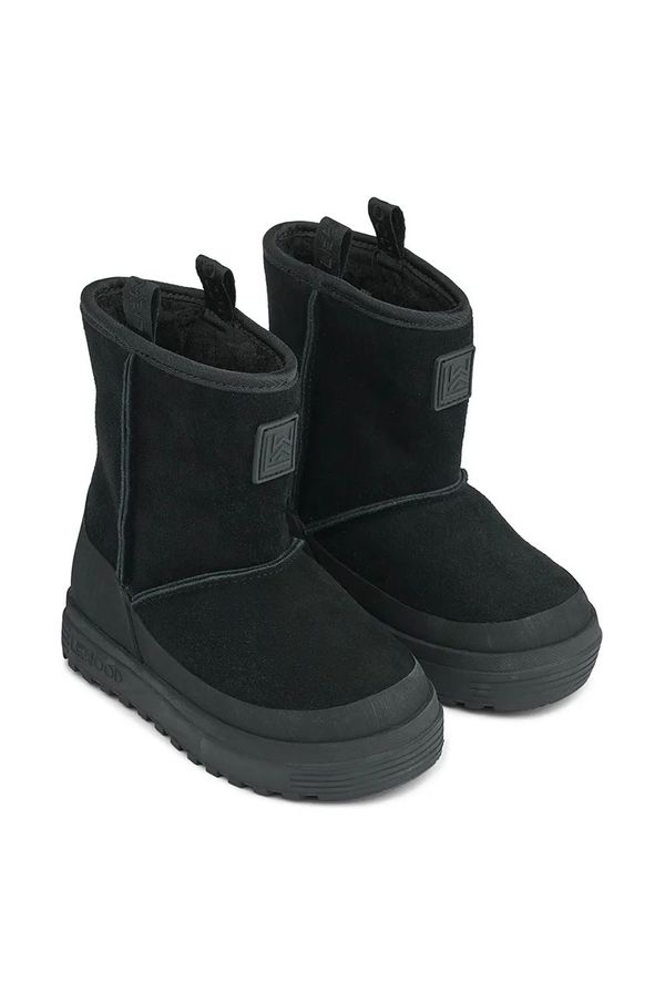 Liewood Dječje cipele za snijeg od brušene kože Liewood Mattie Suede Boot boja: crna, LW19227