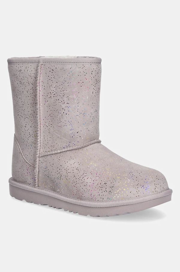 Ugg Dječje cipele za snijeg od brušene kože UGG KIDS CLASSIC II SHIMMER SKY boja: ružičasta, 1157708K