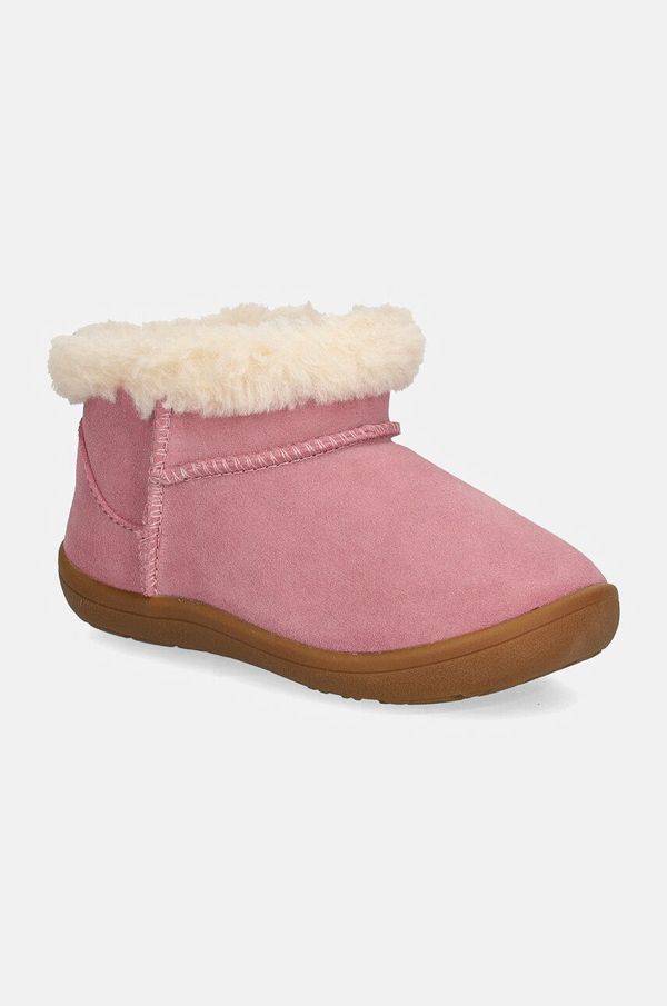 Ugg Dječje cipele za snijeg od brušene kože UGG KINSEY boja: ružičasta, 1157631T
