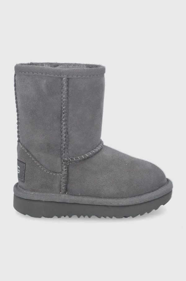 Ugg Dječje čizme za snijeg od brušene kože UGG Classic II boja: siva