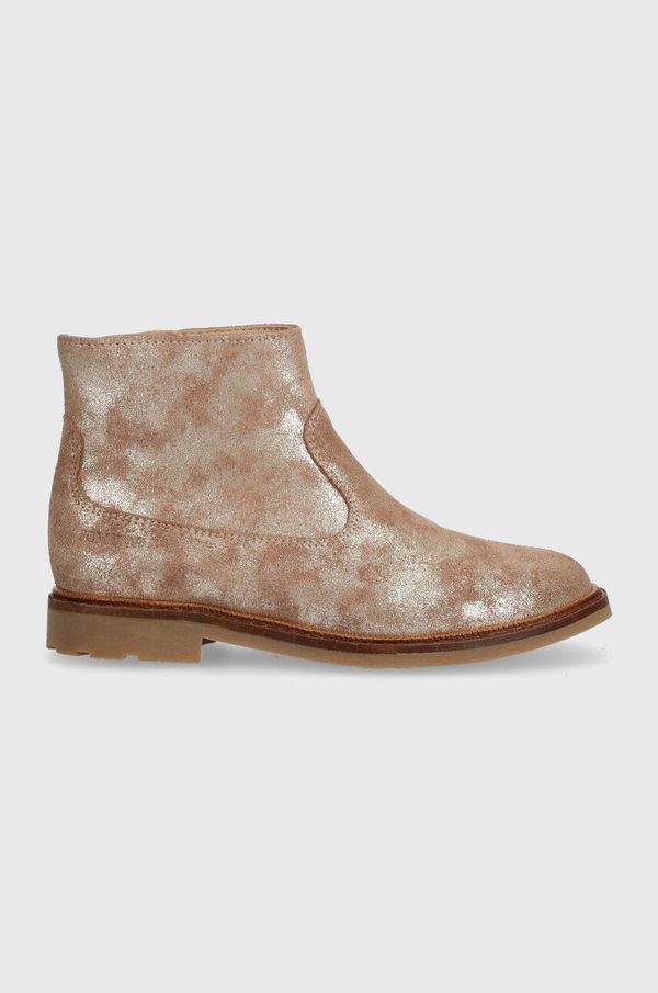 Pom D'api Dječje gležnjače od brušene kože Pom D'api SISTER BOOTS boja: bež