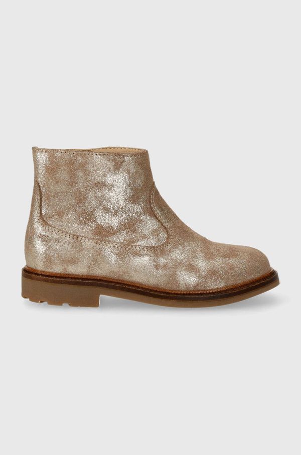 Pom D'api Dječje gležnjače od brušene kože Pom D'api SISTER BOOTS boja: bež