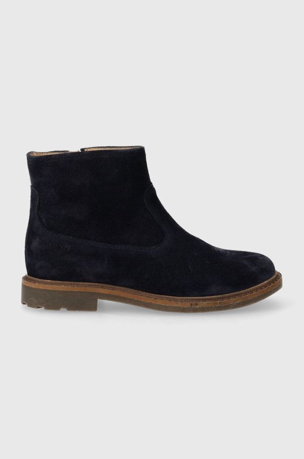 Pom D'api Dječje gležnjače od brušene kože Pom D'api SISTER BOOTS boja: tamno plava