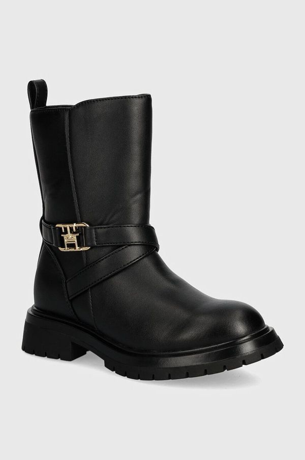 Tommy Hilfiger Dječje gležnjače Tommy Hilfiger boja: crna, T3A5-33574