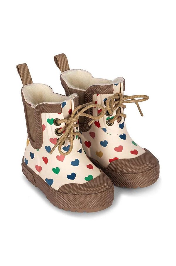 Konges Sløjd Dječje gumene čizme Konges Sløjd THERMO BOOTS PRINT boja: bež, KS101306