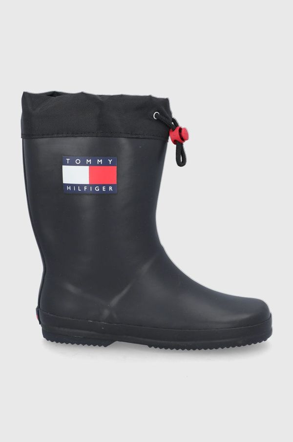 Tommy Hilfiger Dječje gumene čizme Tommy Hilfiger boja: crna