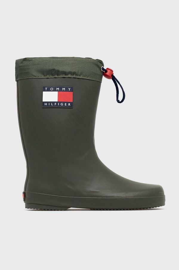 Tommy Hilfiger Dječje gumene čizme Tommy Hilfiger boja smeđa