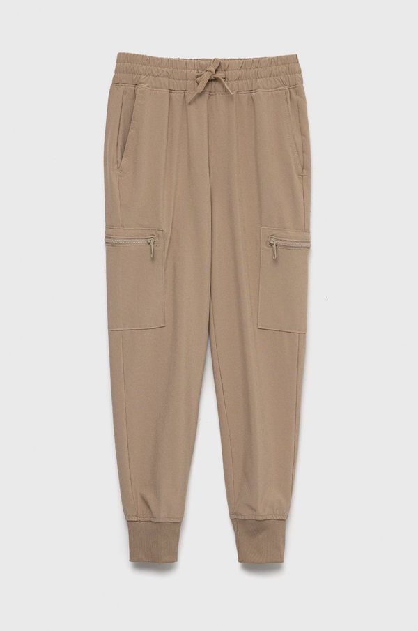 Abercrombie & Fitch Dječje hlače Abercrombie & Fitch boja: bež, glatki materijal