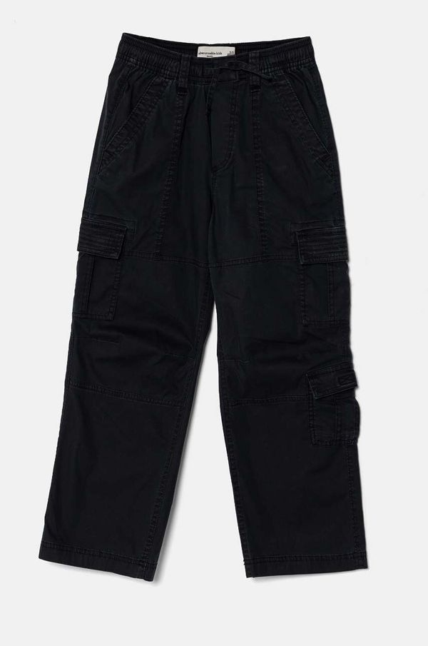 Abercrombie & Fitch Dječje hlače Abercrombie & Fitch boja: tamno plava, bez uzorka, KI230-4013