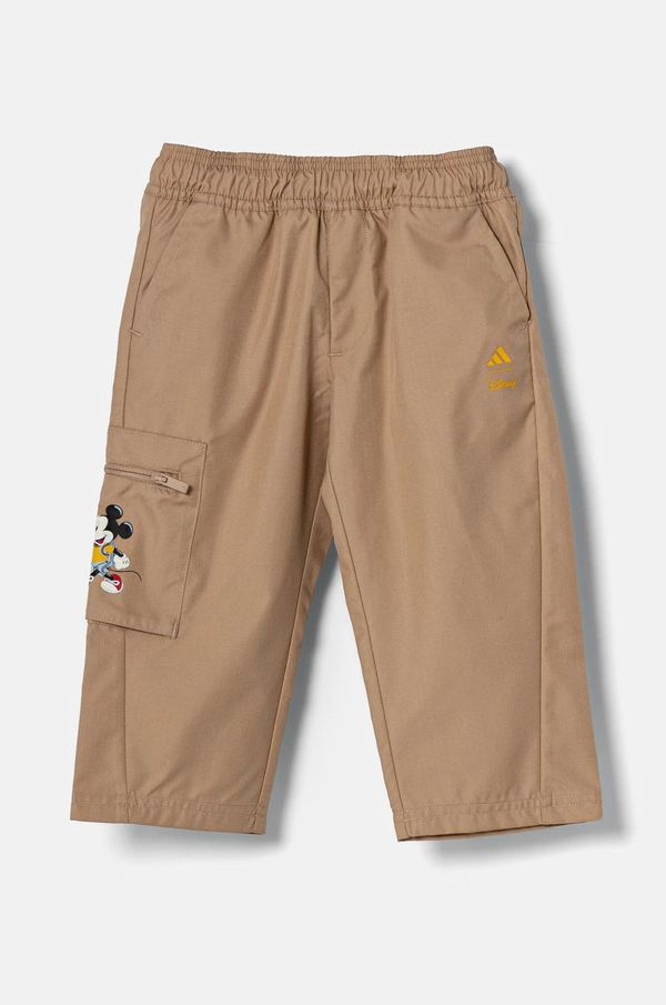 adidas Dječje hlače adidas boja: bež, s tiskom, JD4553