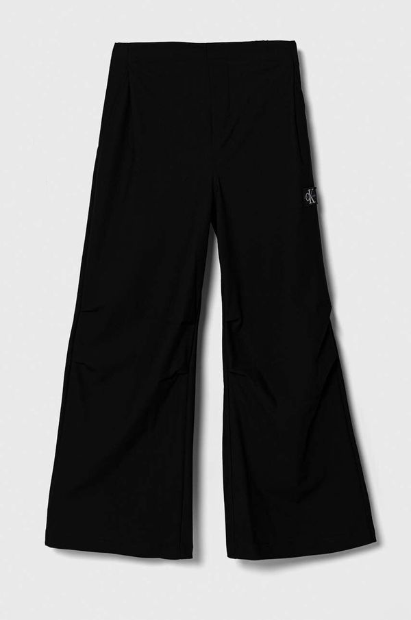 Calvin Klein Jeans Dječje hlače Calvin Klein Jeans boja: crna, bez uzorka