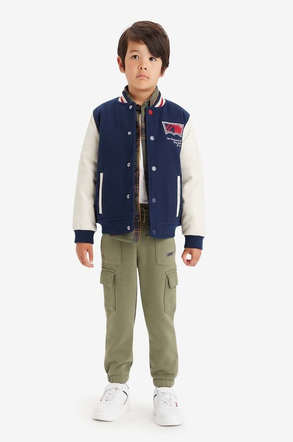 Levi's Dječje hlače Levi's boja: zelena, bez uzorka