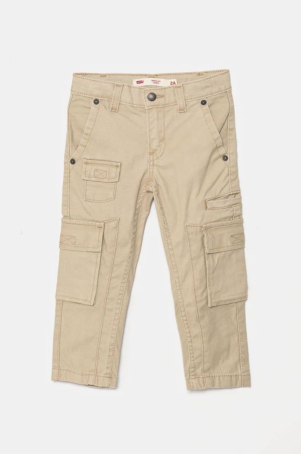 Levi's Dječje hlače Levi's REGULAR TAPER CARGO boja: bež, bez uzorka, 8EL222