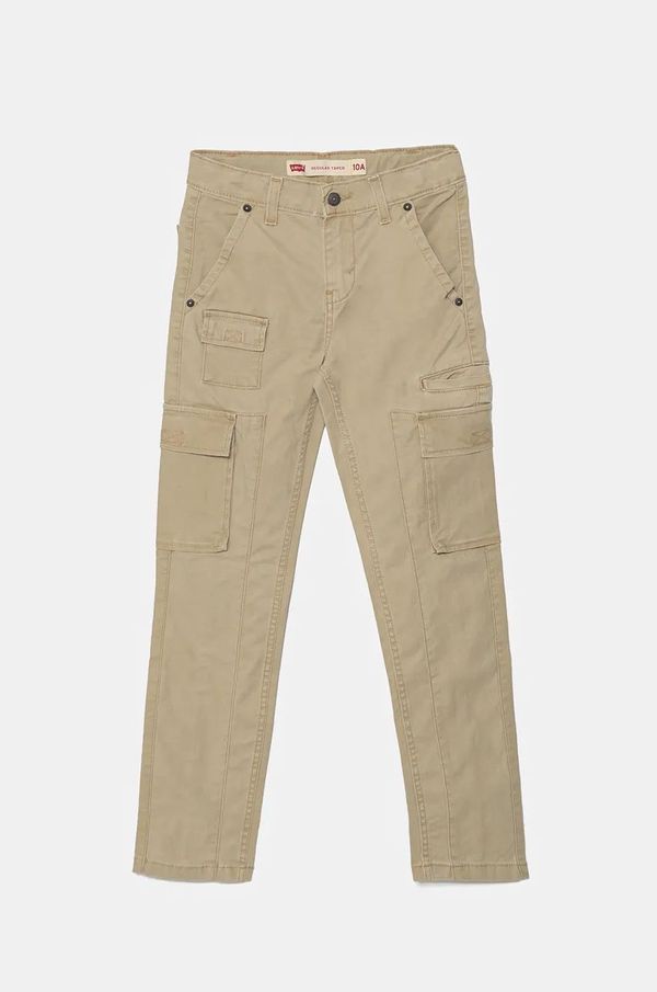 Levi's Dječje hlače Levi's REGULAR TAPER CARGO boja: bež, bez uzorka, 9EL222