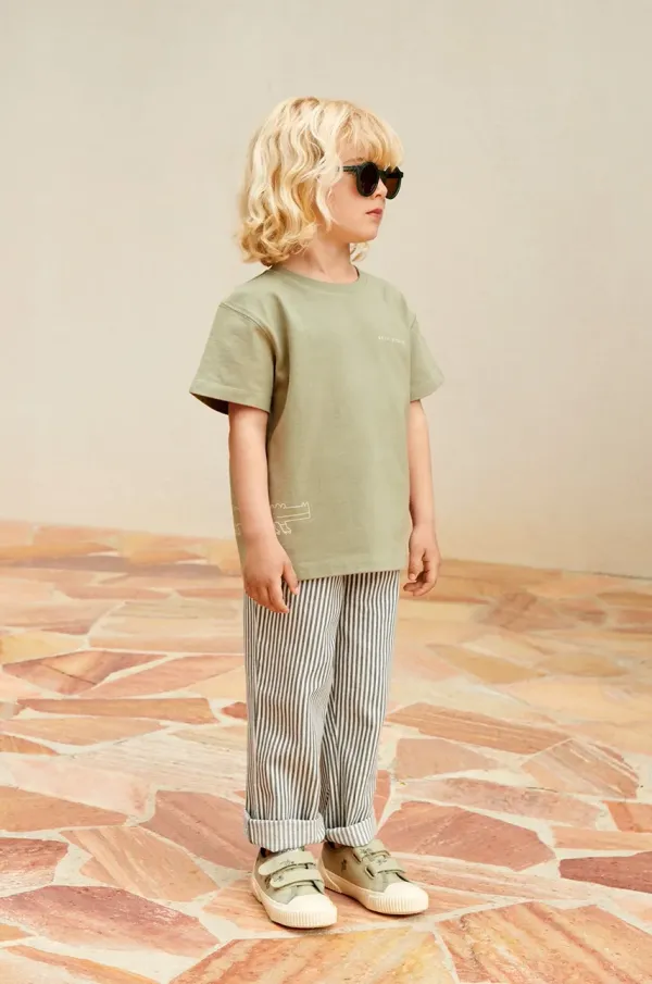 Liewood Dječje hlače Liewood Harald Stripe Pants boja: ružičasta, s uzorkom