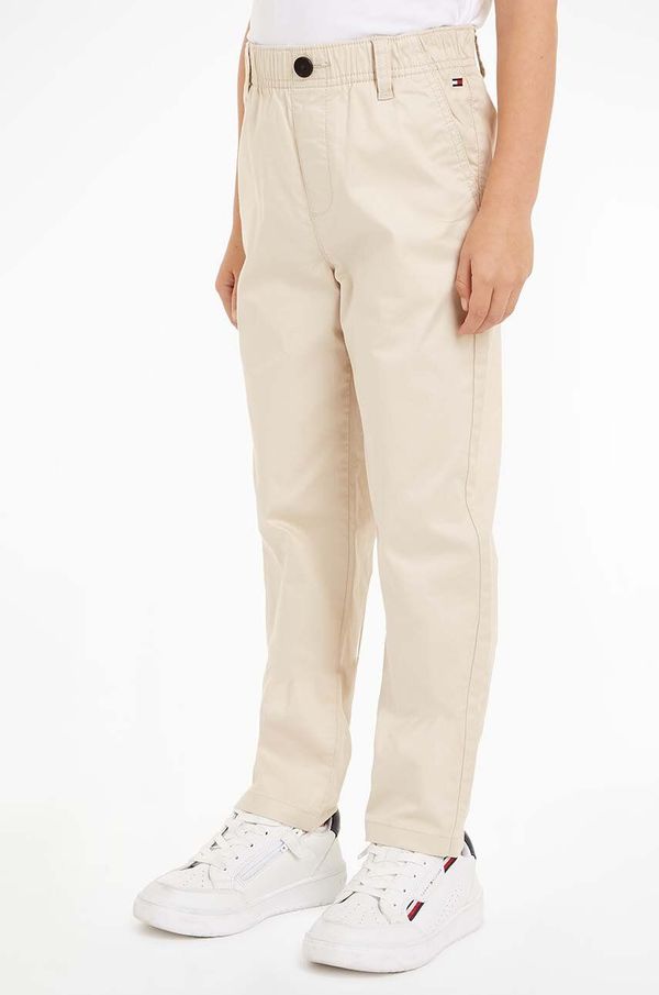 Tommy Hilfiger Dječje hlače Tommy Hilfiger SKATER CHINO PANT boja: bež, bez uzorka, KB0KB09146