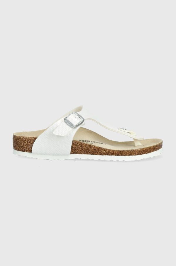 Birkenstock Dječje japanke Birkenstock Gizeh K BF Shiny Lizard boja: bijela