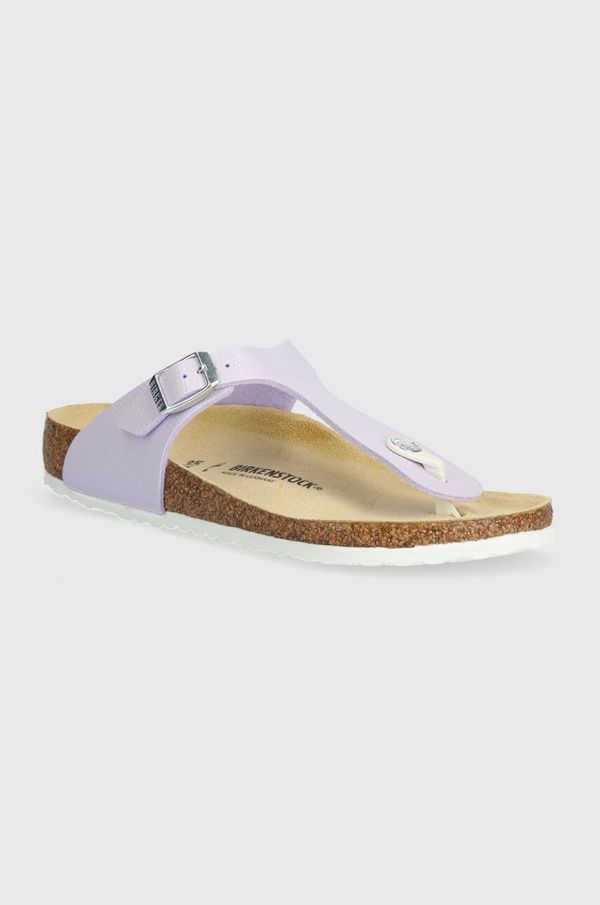 Birkenstock Dječje japanke Birkenstock Gizeh K BF Shiny Lizard boja: ljubičasta
