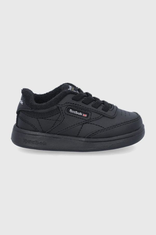 Reebok Classic Dječje kožne cipele Reebok Classic Club C boja: crna
