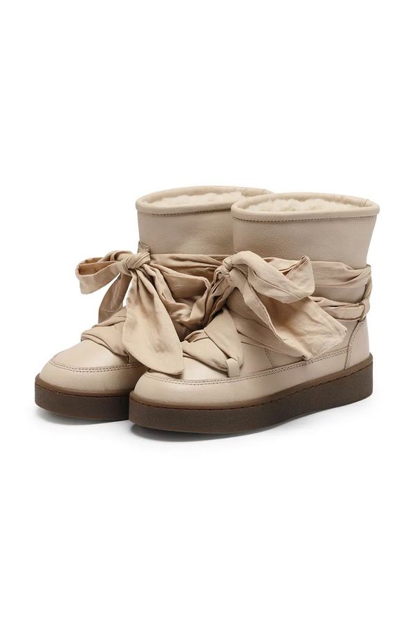 Donsje Dječje kožne cipele za snijeg Donsje Ganza Boots boja: bež, 2024300