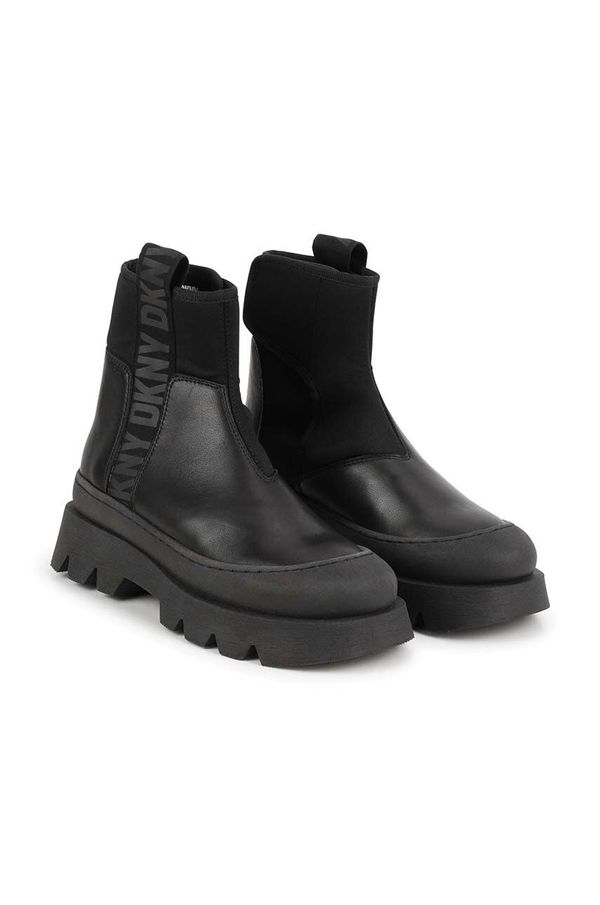 DKNY Dječje kožne gležnjače Dkny boja: crna