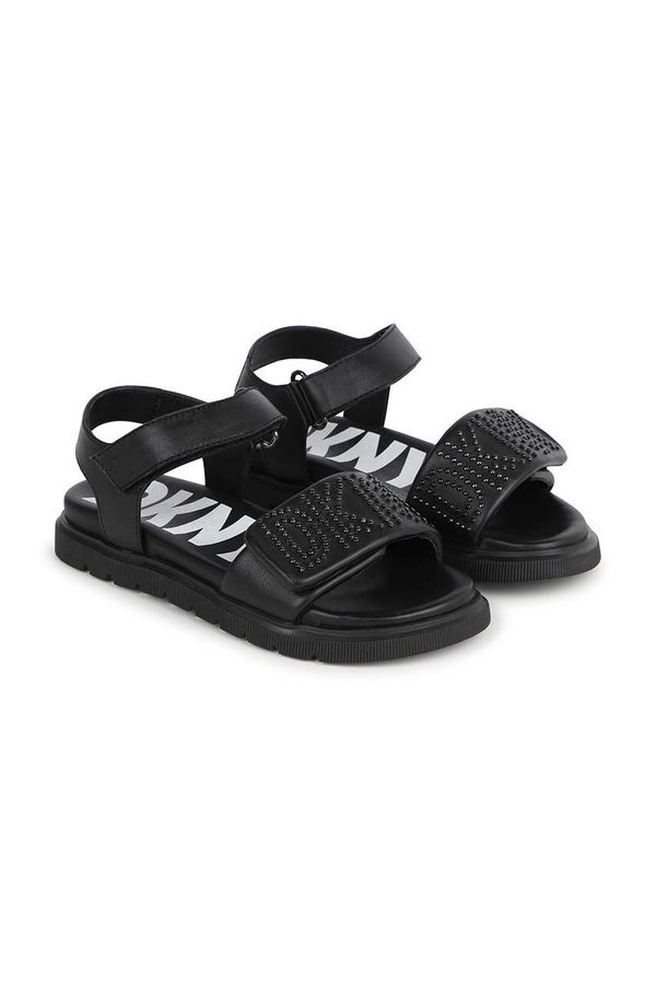 DKNY Dječje kožne sandale Dkny boja: crna