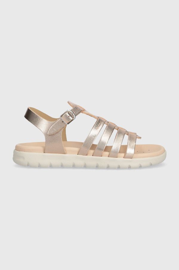 Geox Dječje kožne sandale Geox SANDAL SOLEIMA boja: zlatna