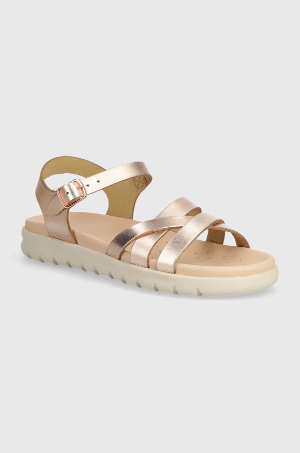 Geox Dječje kožne sandale Geox SANDAL SOLEIMA boja: zlatna