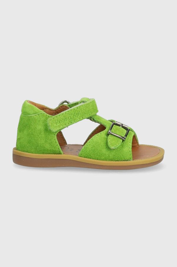 Pom D'api Dječje kožne sandale Reebok Classic boja: zelena