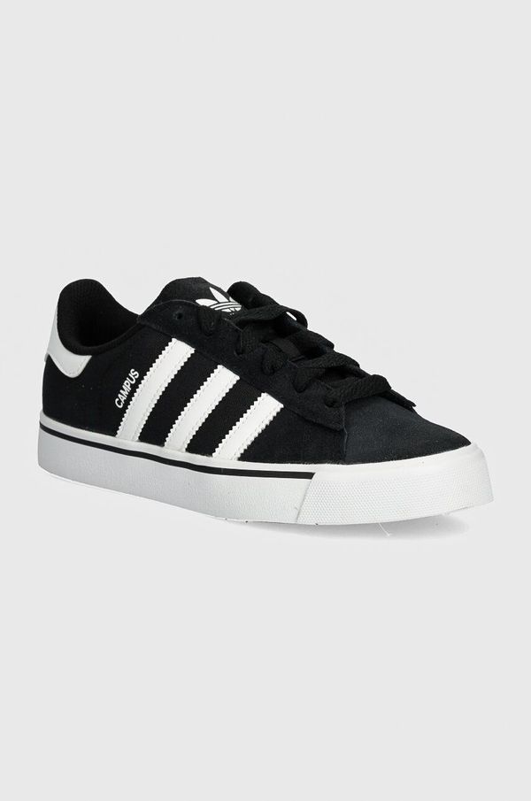 adidas Originals Dječje kožne tenisice adidas Originals CAMPUS VULC boja: crna, IH8038