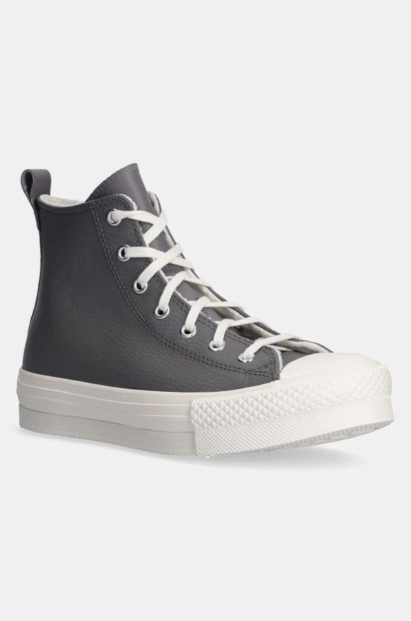 Converse Dječje kožne tenisice Converse CHUCK TAYLOR ALL STAR EVA LIFT boja: siva, A09259C