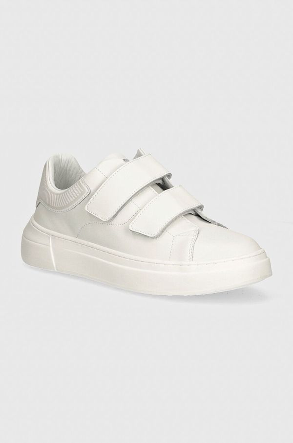 Emporio Armani Dječje kožne tenisice Emporio Armani boja: bijela, XYX035 XCC76