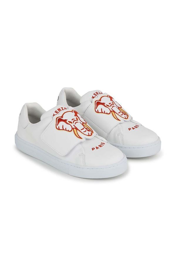 Kenzo kids Dječje kožne tenisice Kenzo Kids boja: bijela