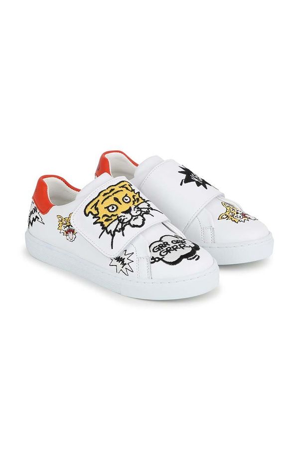 Kenzo kids Dječje kožne tenisice Kenzo Kids boja: bijela