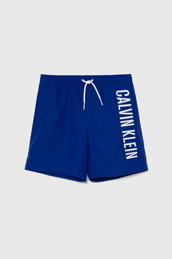 Calvin Klein Jeans Dječje kratke hlače za kupanje Calvin Klein Jeans boja: tamno plava, KV0KV00035