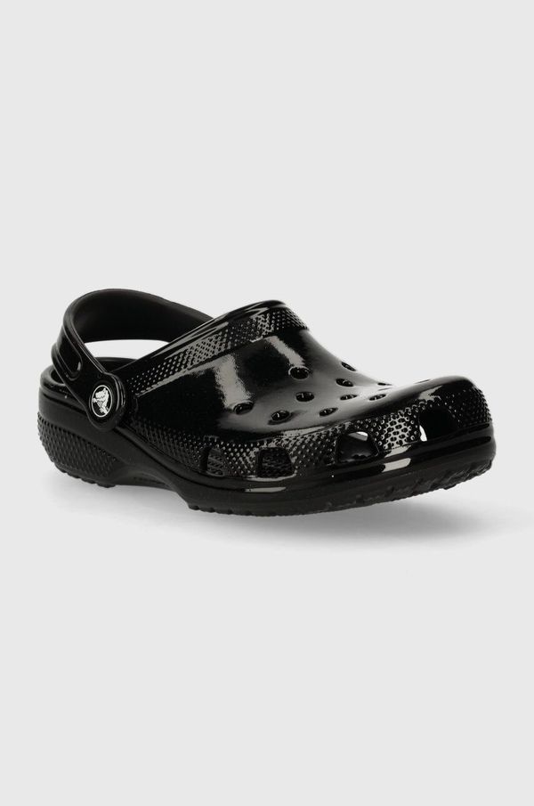 Crocs Dječje natikače Crocs CLASSIC HIGH SHINE CLOG boja: crna