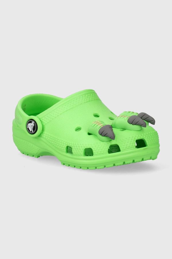 Crocs Dječje natikače Crocs CLASSIC IAM DINOSAUR CLOG boja: zelena