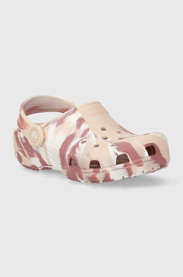 Crocs Dječje natikače Crocs CLASSIC MARBLED KIDS boja: ružičasta