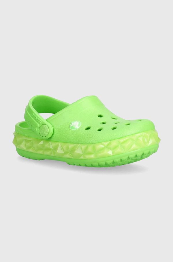 Crocs Dječje natikače Crocs Geometric Glow Band boja: zelena