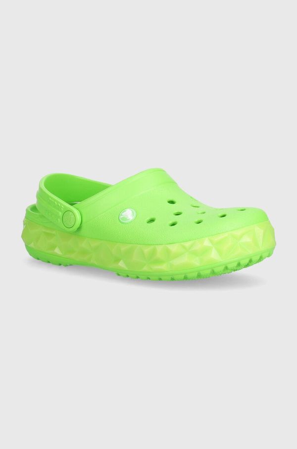 Crocs Dječje natikače Crocs Geometric Glow Band boja: zelena