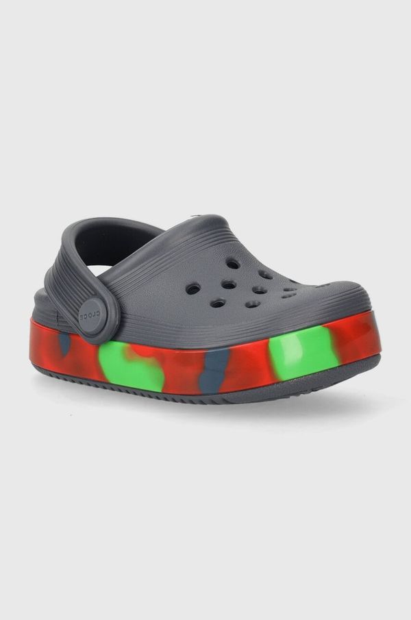 Crocs Dječje natikače Crocs OFF COURT GLOW BAND CLOG boja: siva
